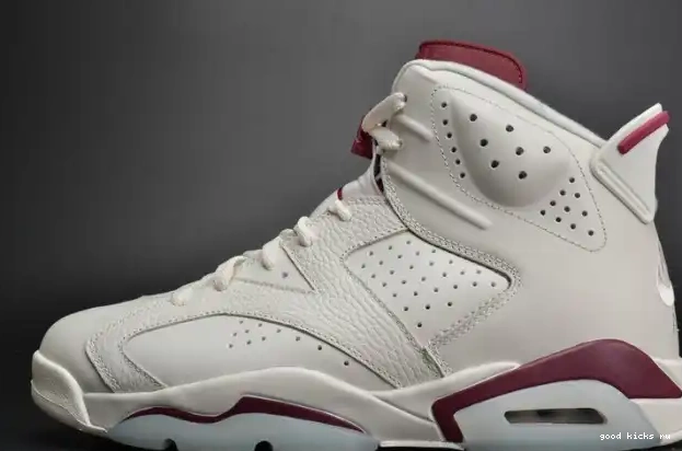 Maroon Jordan Air 384664-116 white 6 Retro 0325